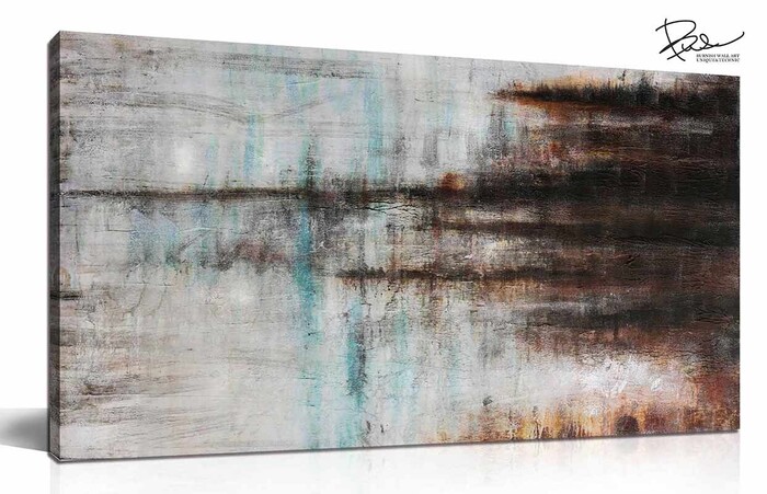 アートパネル BWA113 100x50cm 抽象画 絵画 和風 和モダン 壁掛け アート 北欧-0
