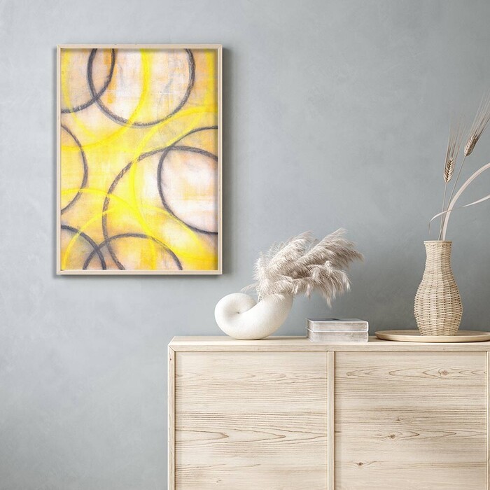 アートポスター A3 チルデザインであか抜け感 チルトーン 北欧 ミニマル モダン 黄色-1