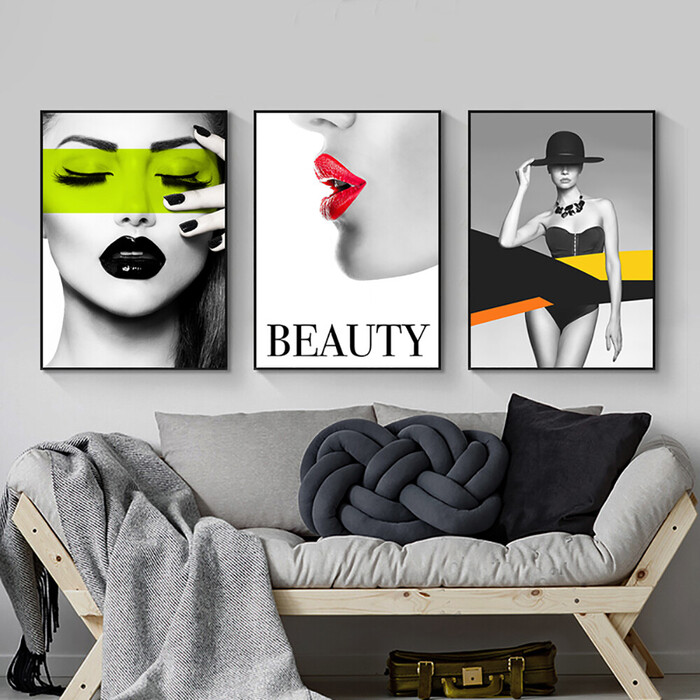 アートポスター A4 サロン アパレル系内装 カウンター装飾に Fashion Iconおしゃれ モード AB10908663-6392-5