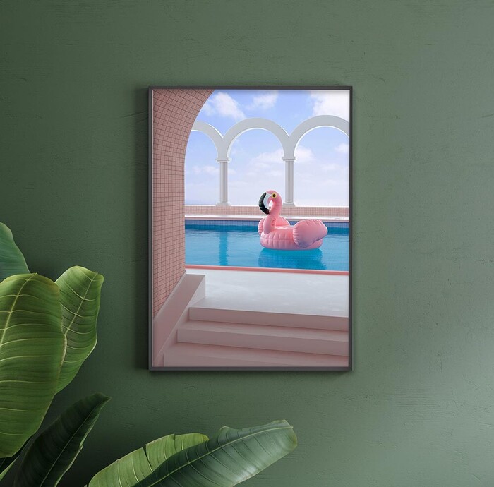 アートポスター A4 miimピンク コーラルアートプリント 高級印画紙 PO28-1