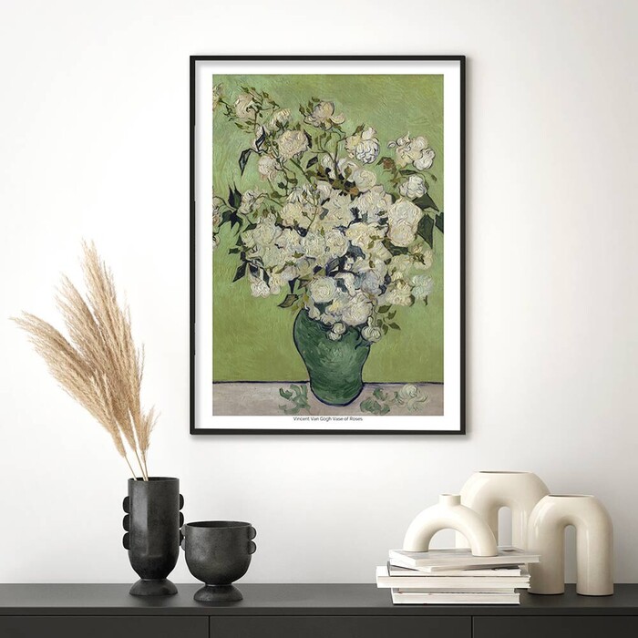 アートポスター A3 Vincent Van Gogh ゴッホ 花瓶のバラ 名画miim高品質アートプリント PO71-0