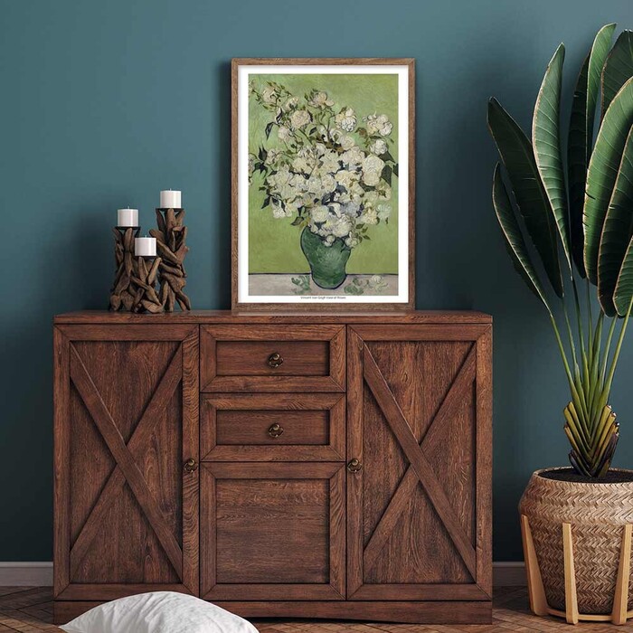 アートポスター A3 Vincent Van Gogh ゴッホ 花瓶のバラ 名画miim高品質アートプリント PO71-1