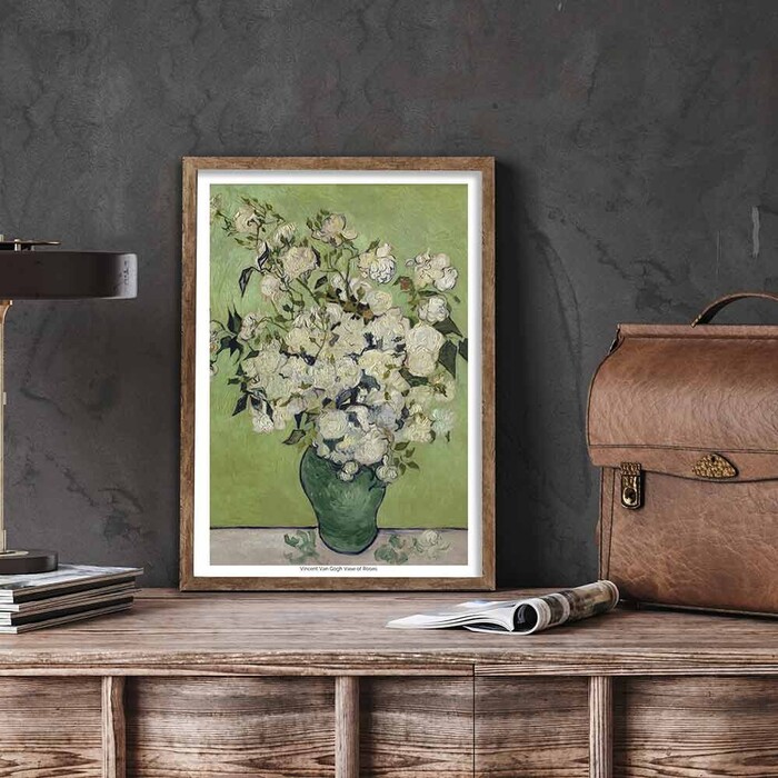 アートポスター A3 Vincent Van Gogh ゴッホ 花瓶のバラ 名画miim高品質アートプリント PO71-2
