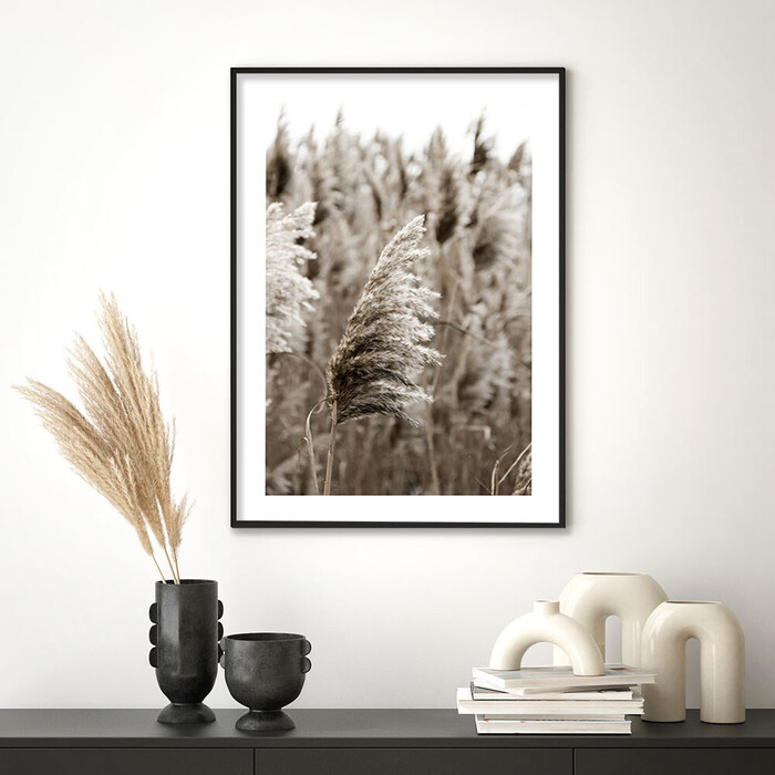 アートポスター A3 余白バランスがおしゃれA3 A3 北欧 モダン 絵 ナチュラル ベージュ パンパスグラス-3