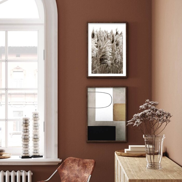 アートポスター A3 余白バランスがおしゃれA3 A3 北欧 モダン 絵 ナチュラル ベージュ パンパスグラス-4