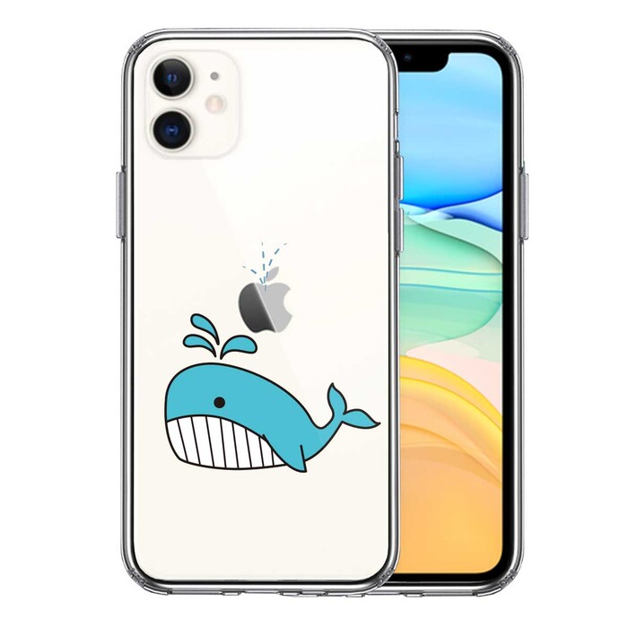 iPhone11 case clear . whale smartphone case side soft the back side hard hybrid -0