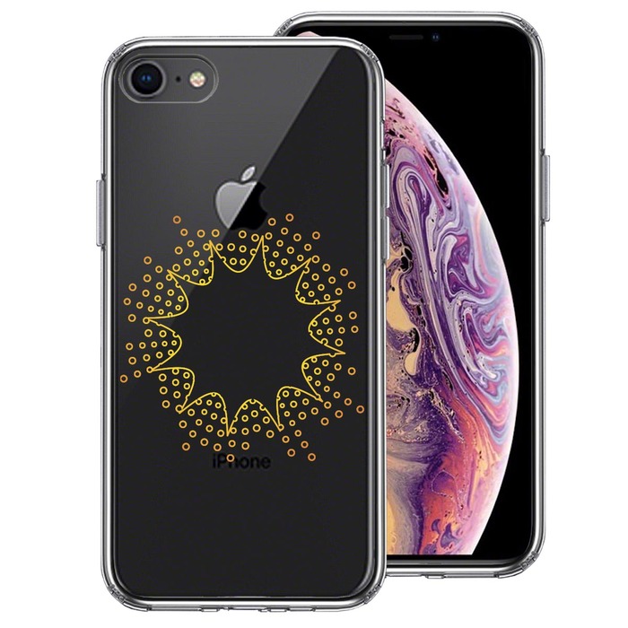 iPhone8 ケース クリア キラキラ スマホケース 側面ソフト 背面ハード ハイブリッド -0