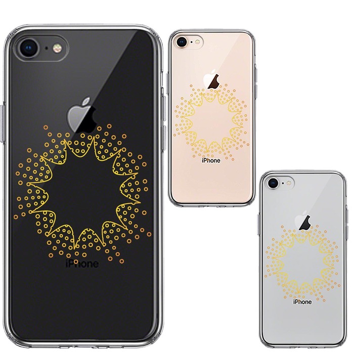 iPhone8 ケース クリア キラキラ スマホケース 側面ソフト 背面ハード ハイブリッド -1
