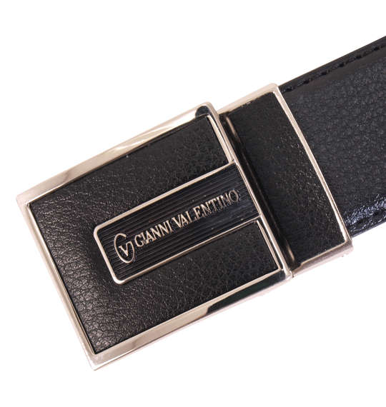 大きいサイズ GIANNI VALENTINO フィットバックルベルト 4L MC023211-69241 ブラック ラッピング可-1
