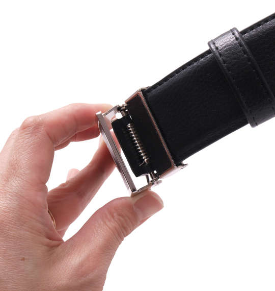 大きいサイズ GIANNI VALENTINO フィットバックルベルト 4L MC023211-69241 ブラック ラッピング可-5