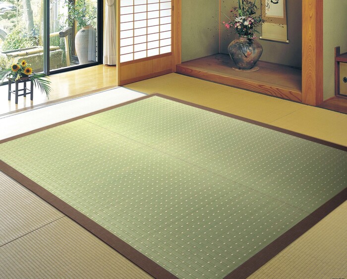ラグ 国産 い草ラグ 裏貼無約191×250 カーペット 裏貼無 裏貼有 吉兆 ナチュラル-1