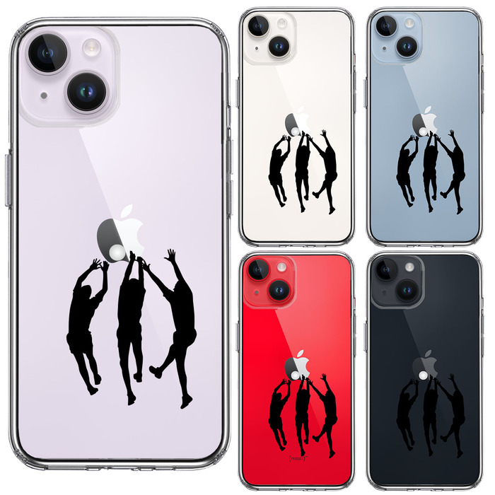 iPhone14 ケース クリア バレーボール ブロック スマホケース 側面ソフト 背面ハード ハイブリッド -1