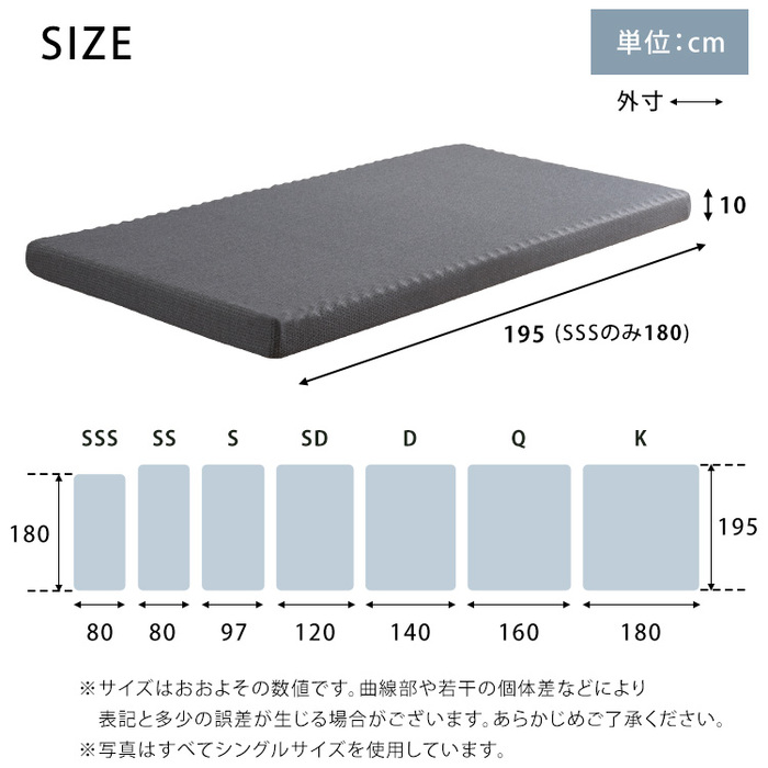 高反発プロファイルウレタンマットレス Beleza10 ベレーザ テン セミシングル-1