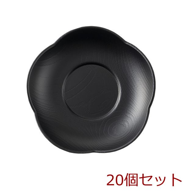 塗茶托梅型黒 20個セット-0