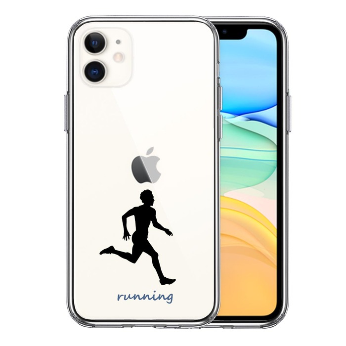 iPhone11 кейс прозрачный бег 2 смартфон кейс боковая сторона soft задняя сторона твердый hybrid -0