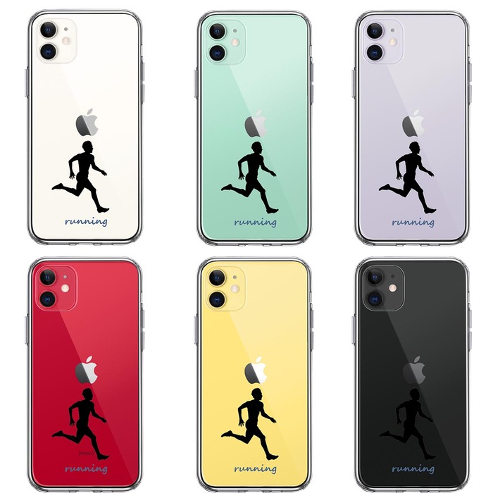 iPhone11 кейс прозрачный бег 2 смартфон кейс боковая сторона soft задняя сторона твердый hybrid -1