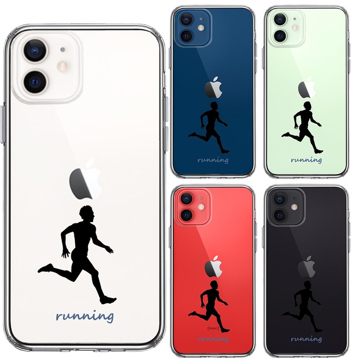 iPhone12 ケース クリア ランニング 2 スマホケース 側面ソフト 背面ハード ハイブリッド -1