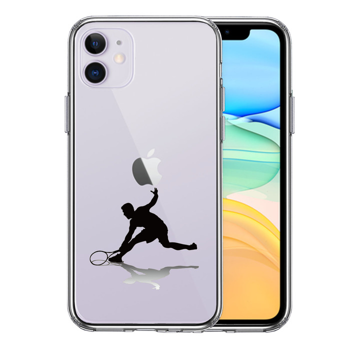 iPhone11 case clear tennis re sheave smartphone case side soft the back side hard hybrid -0