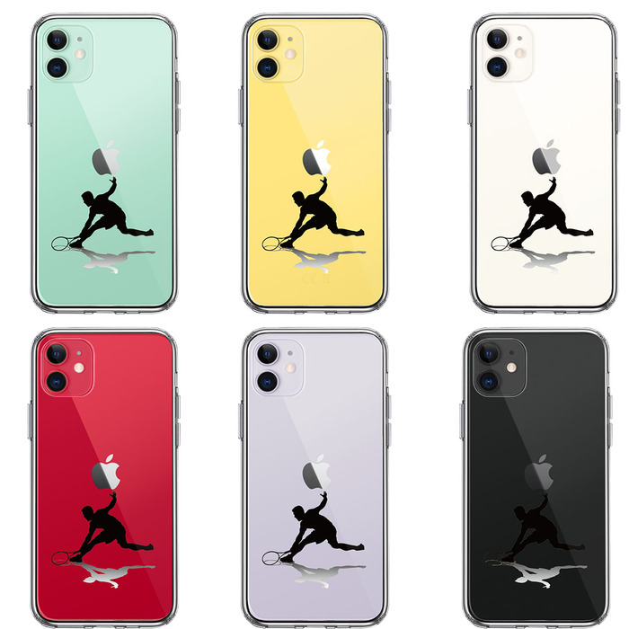 iPhone11 case clear tennis re sheave smartphone case side soft the back side hard hybrid -1