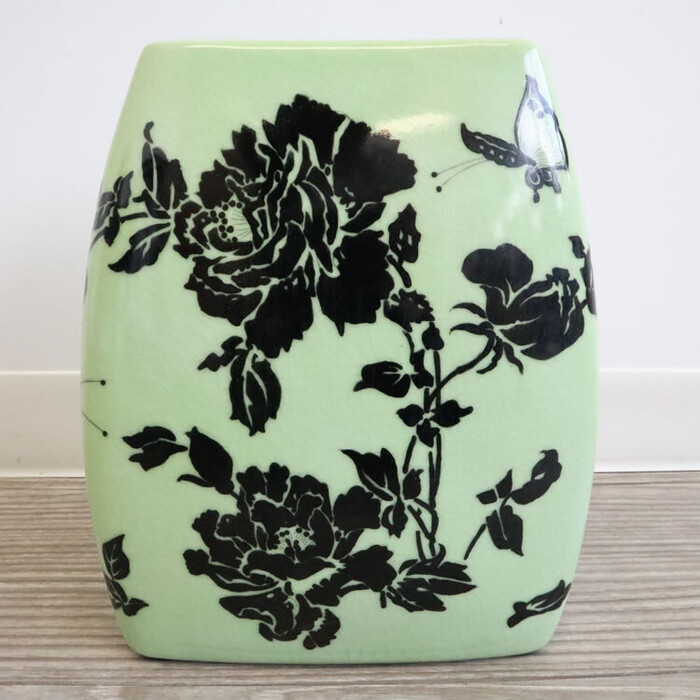  vase art flower natural flower Flat flower base vase light green -1