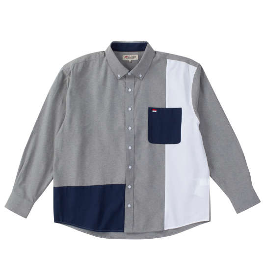 大きいサイズ BEN DAVIS 刺繍ツイルワークシャツ 3L 4L 5L 6L ベージュ