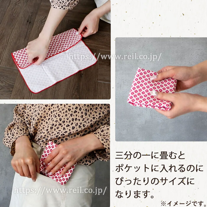 ジャパニーズスタイル 小紋 やわらかガーゼのハンカチ いちまつ 約３０×３０ＣＭ ＪＳ ４１３８ １枚入 5セット-4