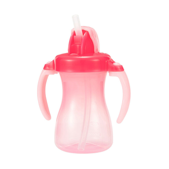  Pigeon .. straw bottle Cherry pink 3 piece set -4