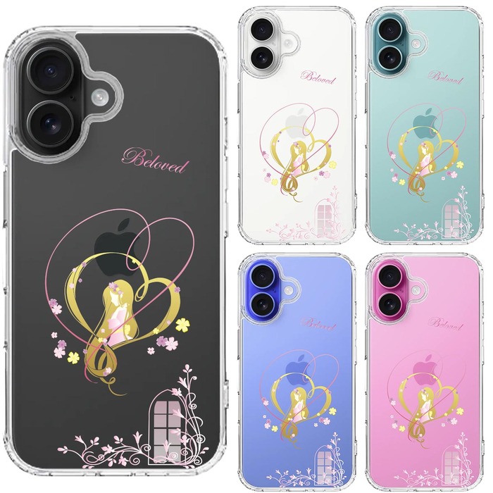 iPhone16 ケース クリア ラプンツェル 3 スマホケース 側面ソフト 背面ハード ハイブリッド -1