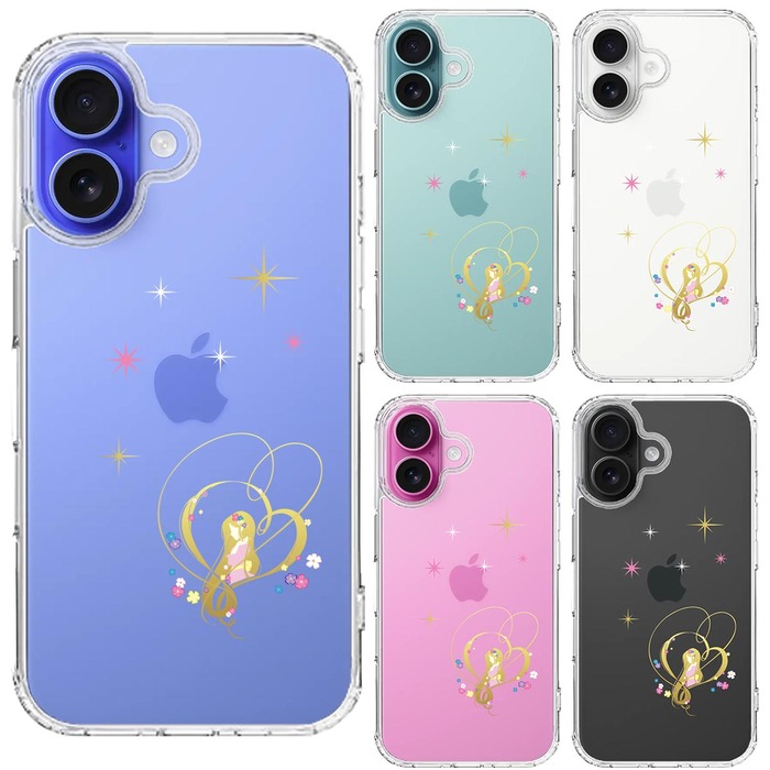 iPhone16 ケース クリア ラプンツェル 星 スマホケース 側面ソフト 背面ハード ハイブリッド -1