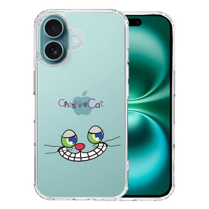 iPhone16 ケース クリア アリス CAT チェシャ猫 2 スマホケース 側面ソフト 背面ハード ハイブリッド -0