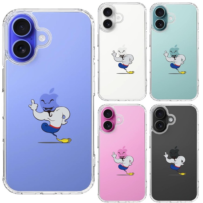 iPhone16 ケース クリア アラジン 魔法使い スマホケース 側面ソフト 背面ハード ハイブリッド -1