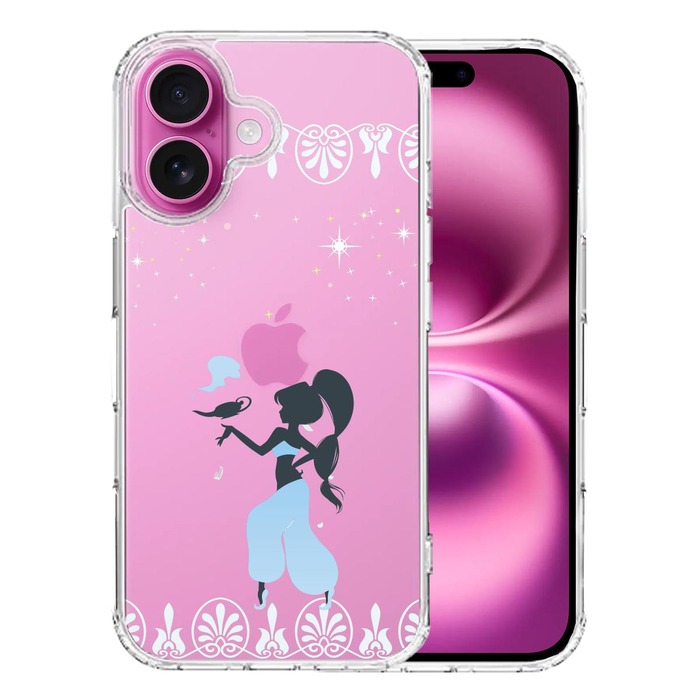 iPhone16 ケース クリア アラジン ブルー スマホケース 側面ソフト 背面ハード ハイブリッド -0