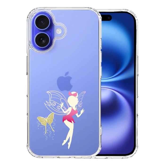 iPhone16 ケース クリア ピーターパン 妖精 3 スマホケース 側面ソフト 背面ハード ハイブリッド -0