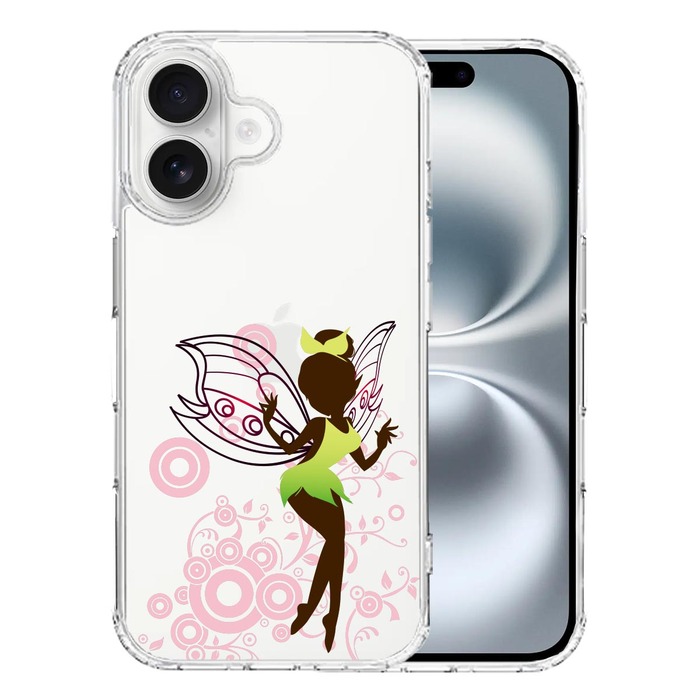 iPhone16 ケース クリア ピーターパン 妖精 1 スマホケース 側面ソフト 背面ハード ハイブリッド -0