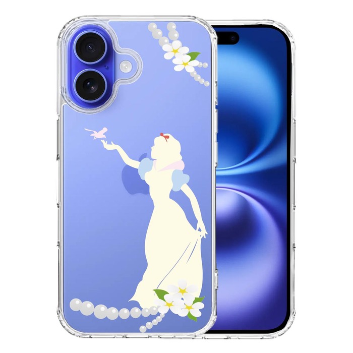 iPhone16 ケース クリア 白雪姫 2 スマホケース 側面ソフト 背面ハード ハイブリッド -0