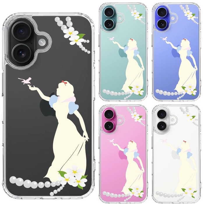 iPhone16 ケース クリア 白雪姫 2 スマホケース 側面ソフト 背面ハード ハイブリッド -1
