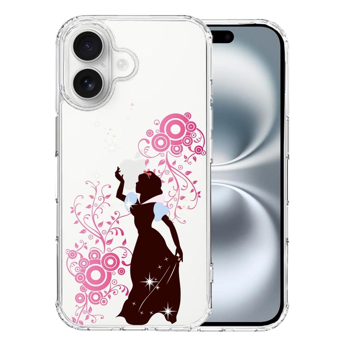 iPhone16 ケース クリア 白雪姫 1 スマホケース 側面ソフト 背面ハード ハイブリッド -0