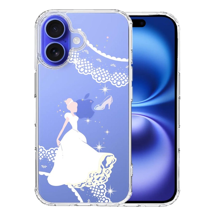 iPhone16 ケース クリア シンデレラ 2 スマホケース 側面ソフト 背面ハード ハイブリッド -0