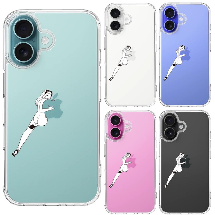 iPhone16 ケース クリア セクシーレディー 1 スマホケース 側面ソフト 背面ハード ハイブリッド -1