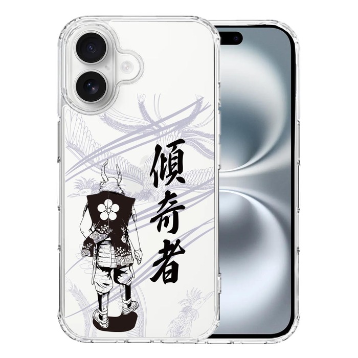 iPhone16 ケース クリア 前田慶次 鳳凰 傾奇者 スマホケース 側面ソフト 背面ハード ハイブリッド  UA21612759-7653-0