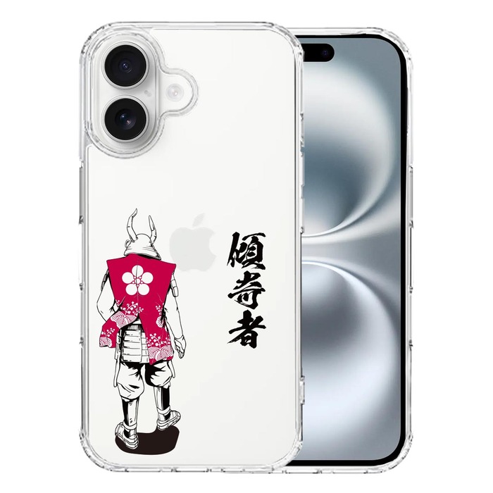 iPhone16 ケース クリア 前田慶次 鳳凰 傾奇者 スマホケース 側面ソフト 背面ハード ハイブリッド  UA21612755-7657-0