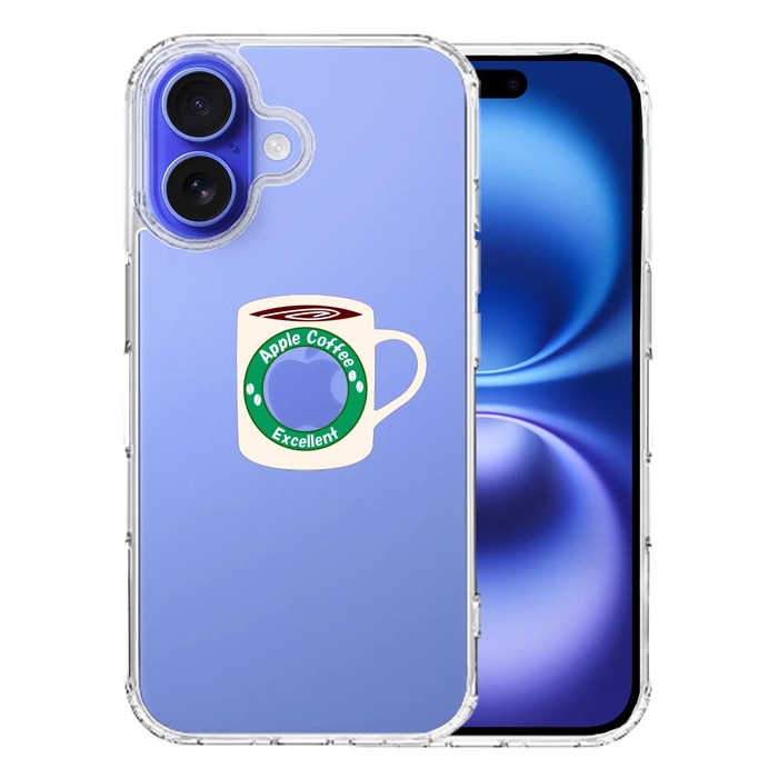 iPhone16 ケース クリア マグカップ アップル ティ スマホケース 側面ソフト 背面ハード ハイブリッド -0
