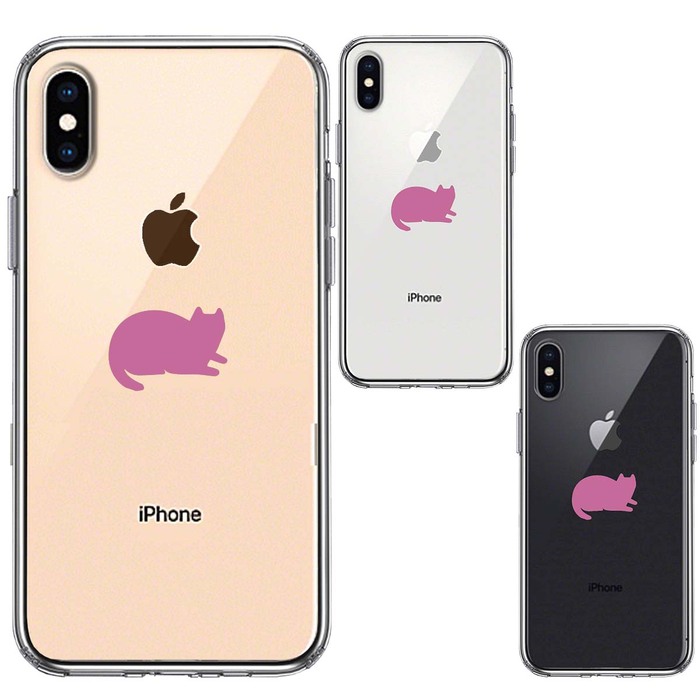 iPhoneX case iPhoneXS case clear ...... pink smartphone case side soft the back side hard hybrid -1