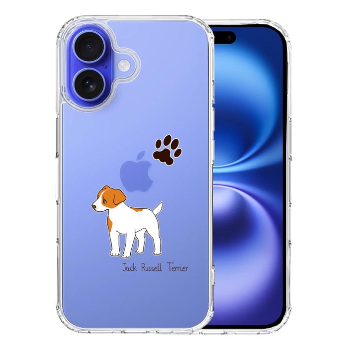 iPhone16 ケース クリア ジャックラッセルテリア 1 スマホケース 側面ソフト 背面ハード ハイブリッド -0