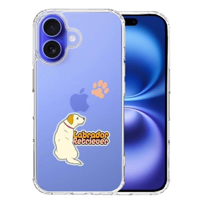 iPhone16 ケース クリア ラブラドールレトリバー2 スマホケース 側面ソフト 背面ハード ハイブリッド -0