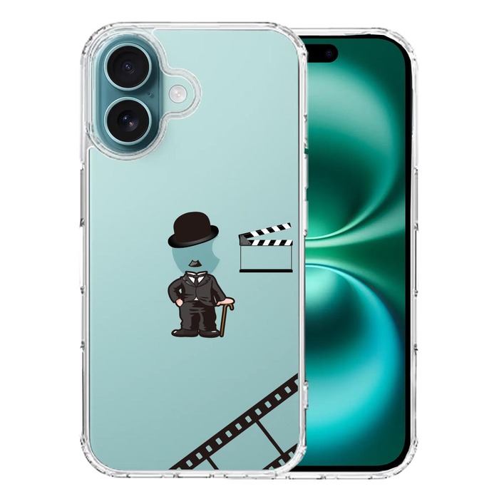 iPhone16 ケース クリア 映画パロディ コメディアン 2 スマホケース 側面ソフト 背面ハード ハイブリッド -0