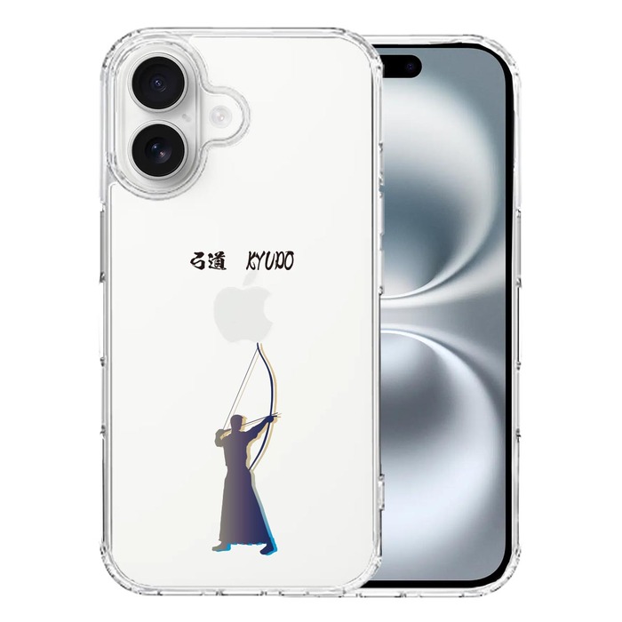 iPhone16 ケース クリア 弓道 スマホケース 側面ソフト 背面ハード ハイブリッド -0