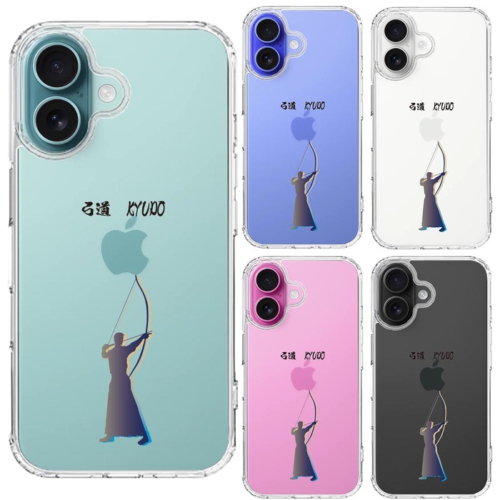 iPhone16 ケース クリア 弓道 スマホケース 側面ソフト 背面ハード ハイブリッド -1