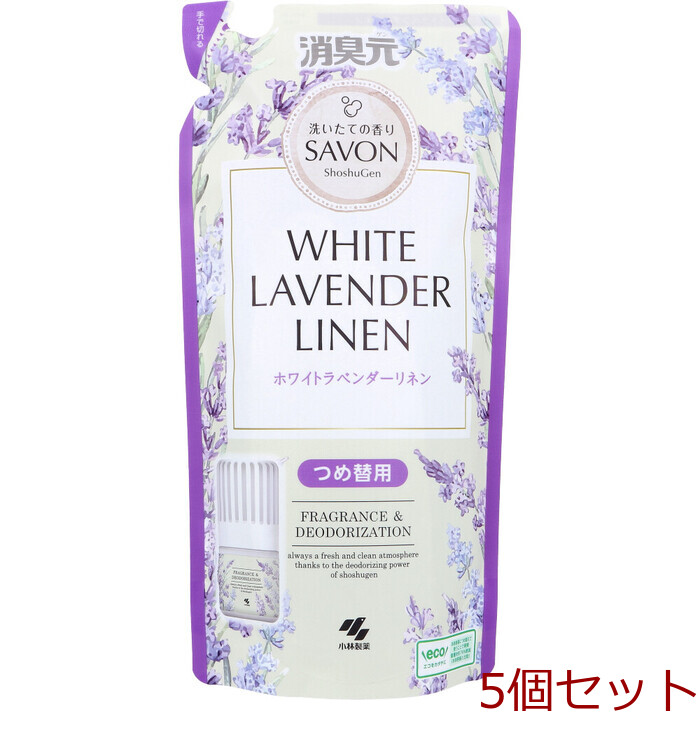  deodorization origin SAVON sabot n white lavender linen packing change for 400mL 5 piece set -0