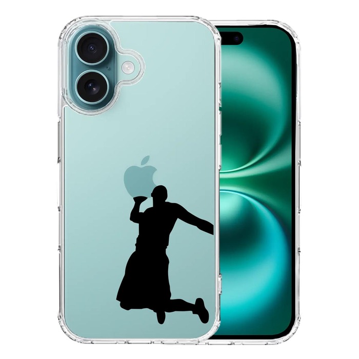 iPhone16 ケース クリア バスケットボール ダンクシュート２ スマホケース 側面ソフト 背面ハード ハイブリッド -0